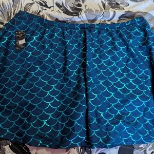 Torrid swim bottom with shorts mermaid